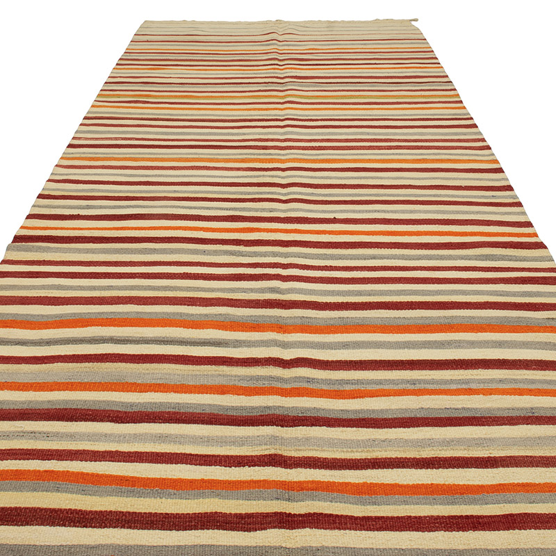 Vintage Turkish Kilim Runner - 4' 10" x 12' 7" (58" x 151") - K0089166