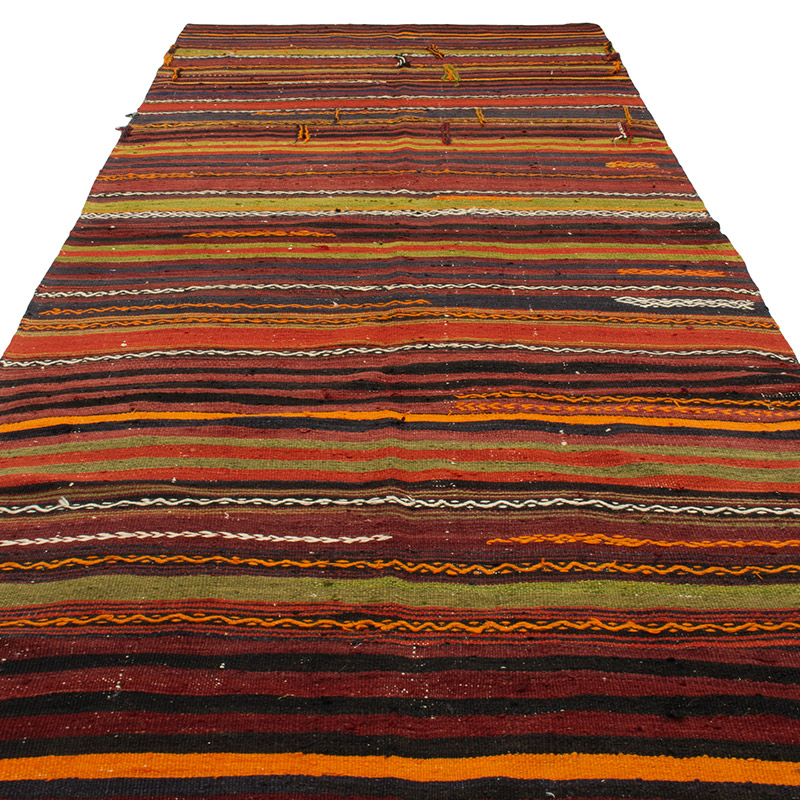 Vintage Turkish Kilim Runner - 5' 1" x 13' 7" (61" x 163") - K0089172