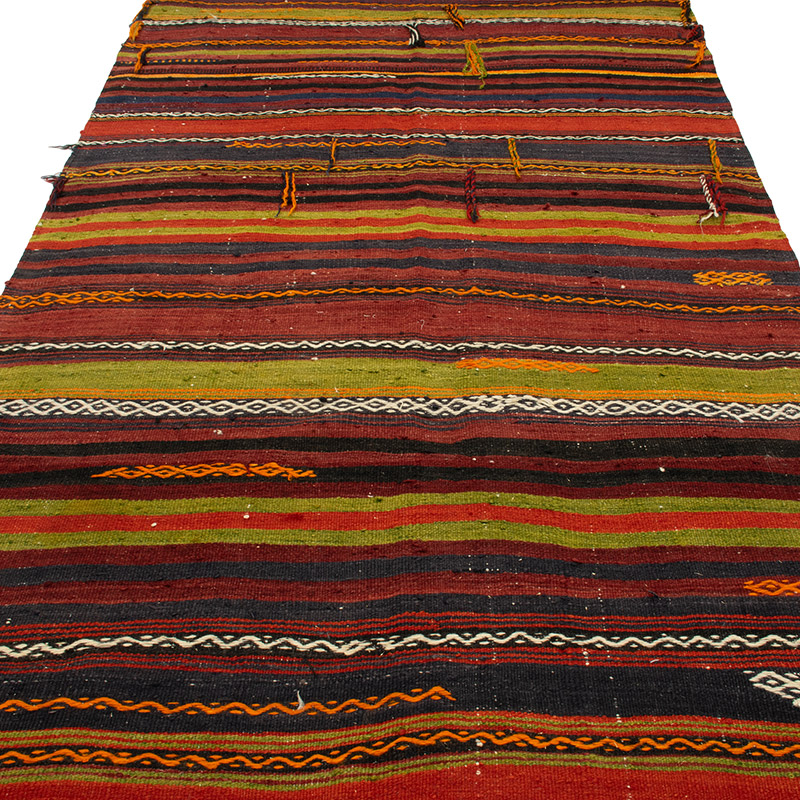 Vintage Turkish Kilim Runner - 5' 1" x 13' 7" (61" x 163") - K0089172