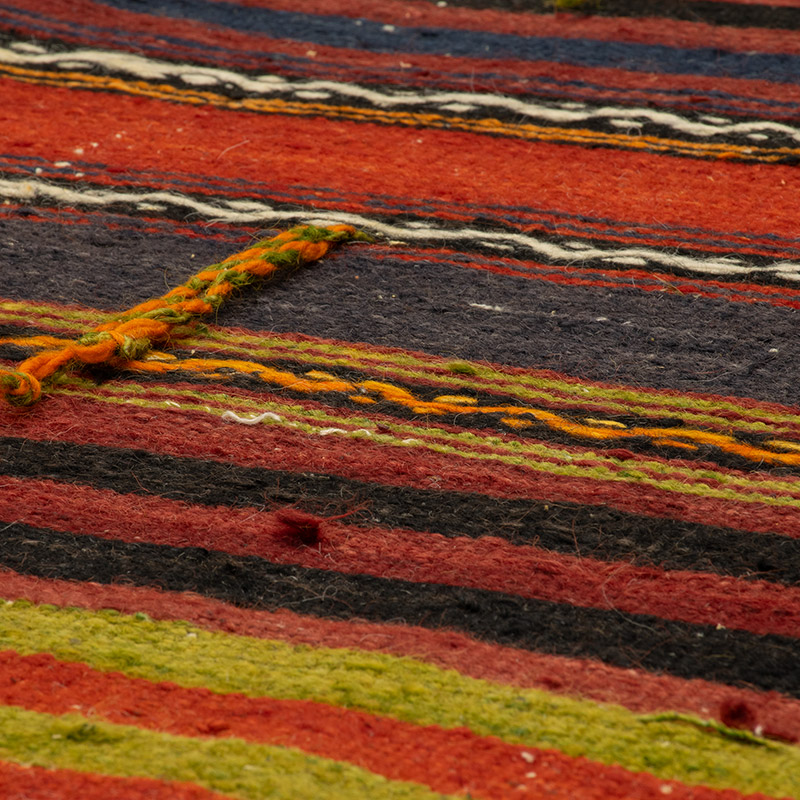 Vintage Turkish Kilim Runner - 5' 1" x 13' 7" (61" x 163") - K0089172