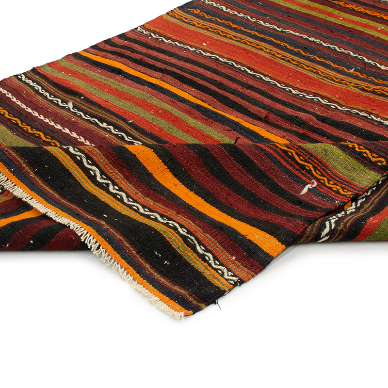 Vintage Turkish Kilim Runner - 5' 1" x 13' 7" (61" x 163") - K0089172
