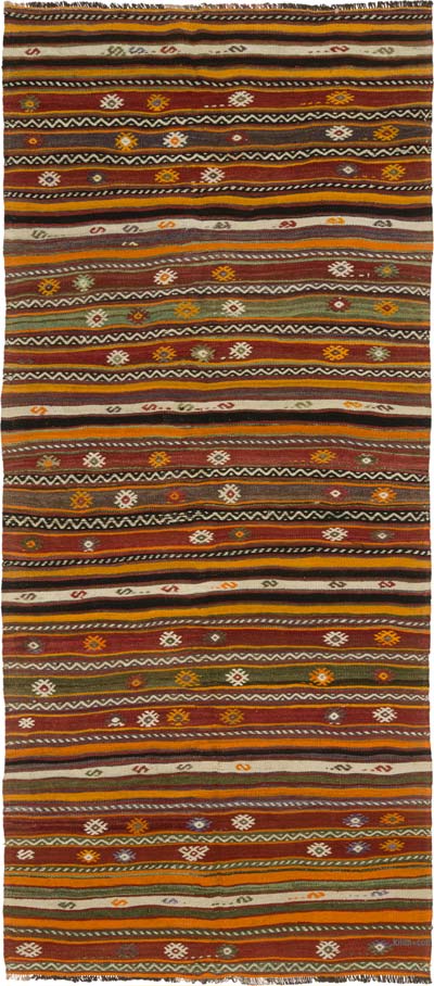 Vintage Sivas Kilim Rug - 4' 9" x 10' 10" (57" x 130")