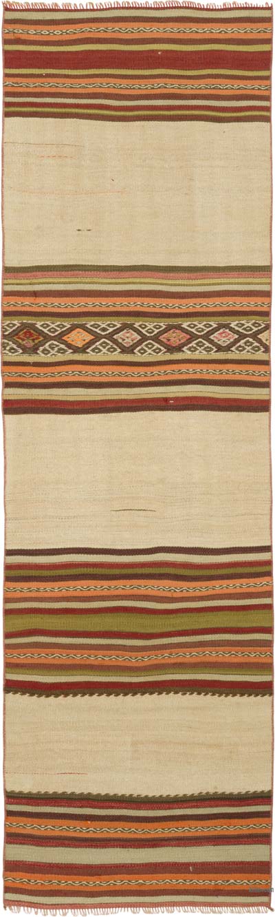 Vintage Turkish Kilim Runner - 2' 2" x 7' 2" (26" x 86")