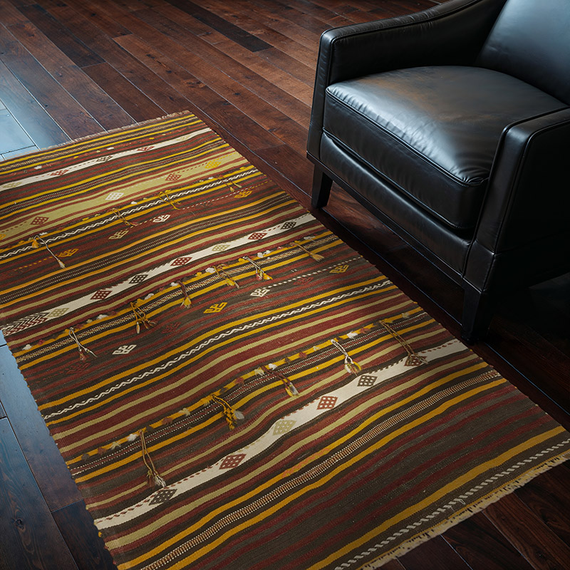 Alfombra Vintage Kilim Turca - 111 cm x 183 cm - K0089181