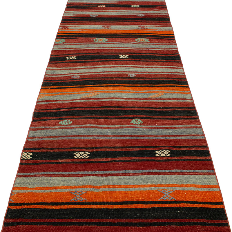 Vintage Turkish Kilim Runner - 2' 11" x 21' 7" (35" x 259") - K0089186