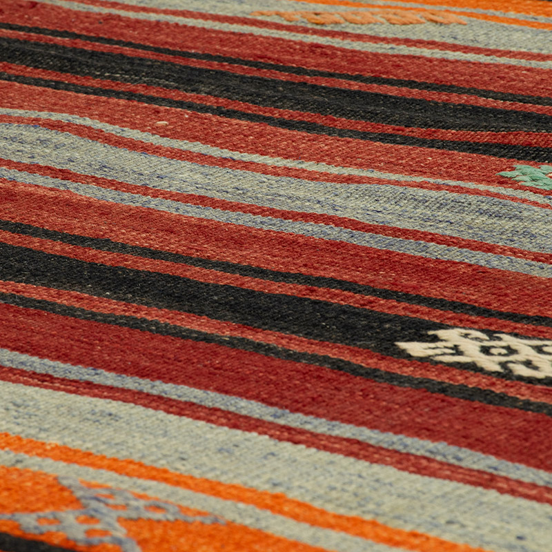 Vintage Turkish Kilim Runner - 2' 11" x 21' 7" (35" x 259") - K0089186