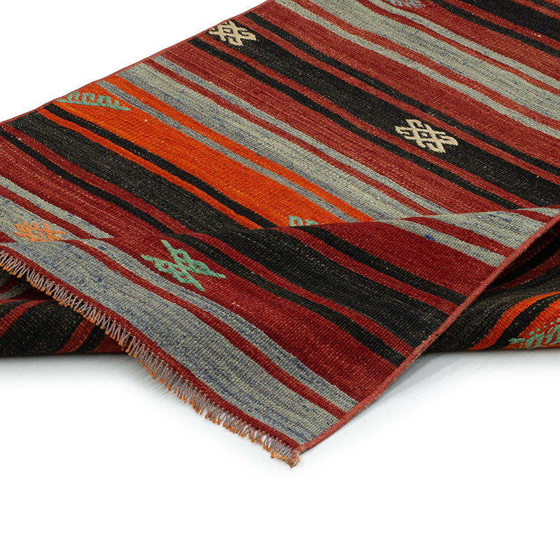Vintage Turkish Kilim Runner - 2' 11" x 21' 7" (35" x 259") - K0089186