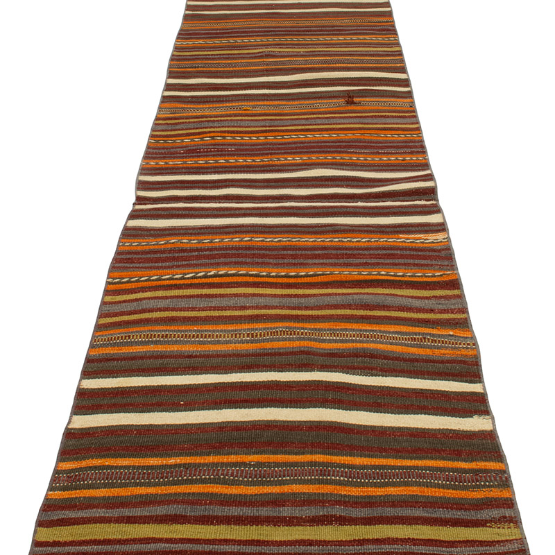 Vintage Turkish Kilim Runner - 2' 4" x 18' 10" (28" x 226") - K0089189