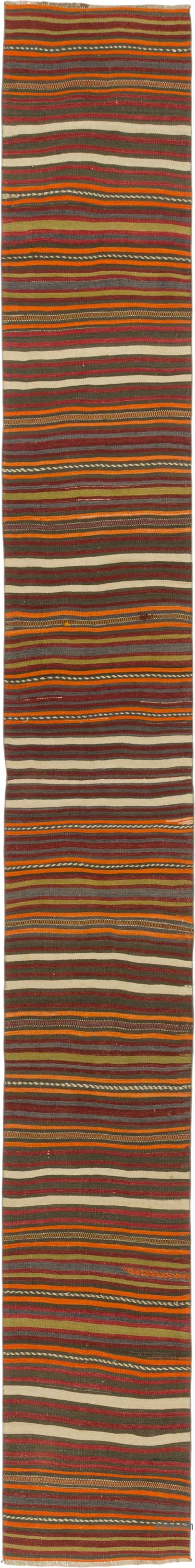 Vintage Turkish Kilim Runner - 2' 4" x 18' 10" (28" x 226")