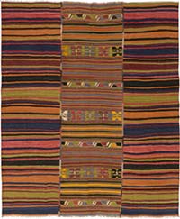 Vintage Turkish Kilim Rug - 7' 3" x 8' 6" (87" x 102")