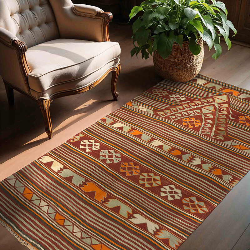 Alfombra Konya Kilim Vintage - 133 cm x 201 cm - K0089202