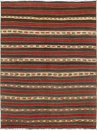 Vintage Turkish Kilim Rug - 4' 5" x 5' 11" (53" x 71")