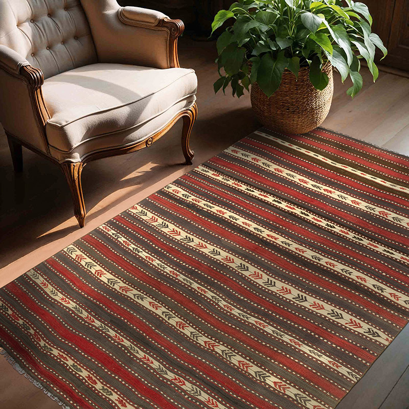 Alfombra Vintage Kilim Turca - 134 cm x 180 cm - K0089203