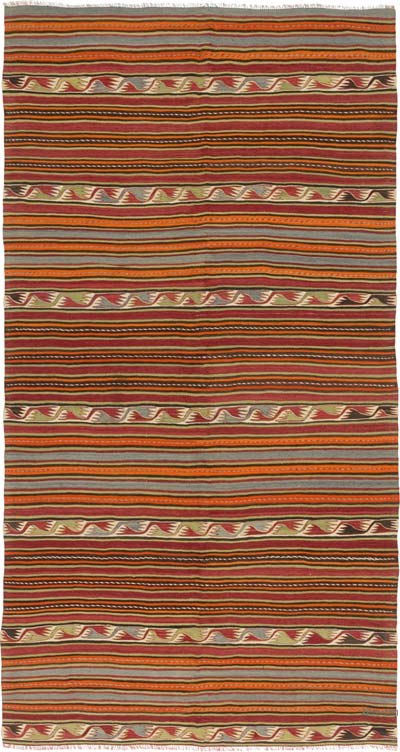 Vintage Konya Kilim Rug - 5' 2" x 9' 8" (62" x 116")