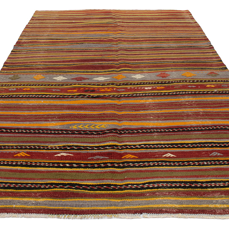 Vintage Turkish Kilim Rug - 5' 1" x 8' 9" (61" x 105") - K0089208