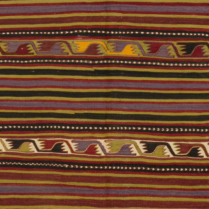 Vintage Konya Kilim Rug - 4' 4" x 8' 7" (52" x 103") - K0089214