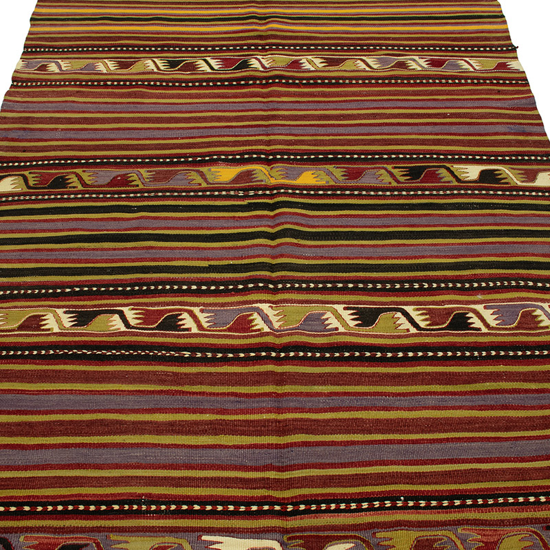 Vintage Konya Kilim Rug - 4' 4" x 8' 7" (52" x 103") - K0089214