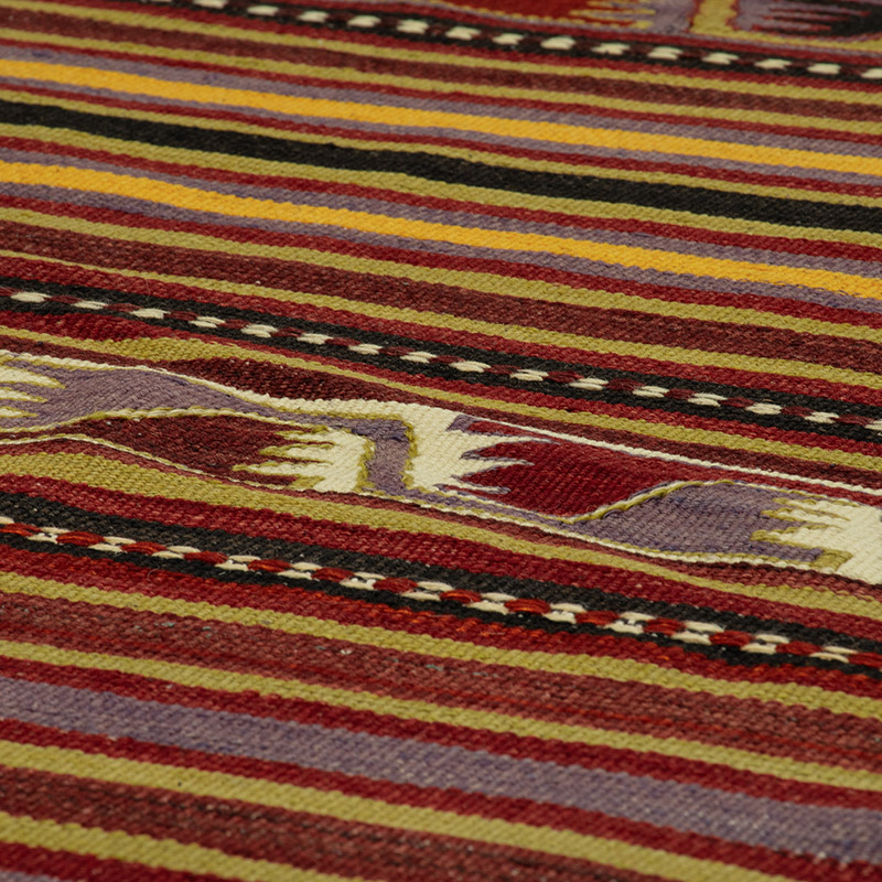 Vintage Konya Kilim Rug - 4' 4" x 8' 7" (52" x 103") - K0089214