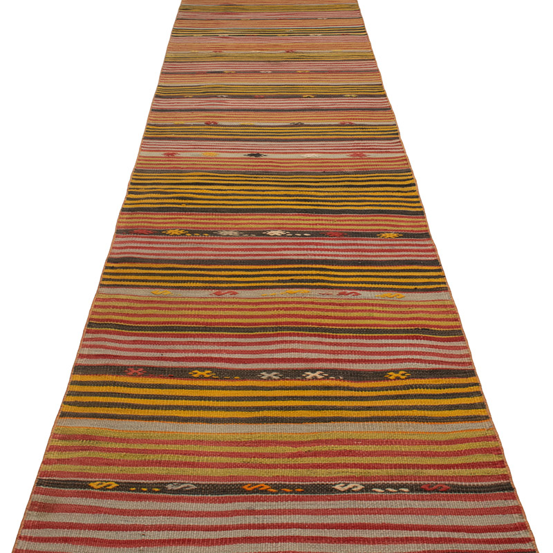 Vintage Turkish Kilim Runner - 2' 8" x 18' 8" (32" x 224") - K0089216
