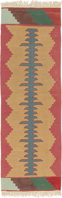 New Handwoven Turkish Kilim Runner - 1' 11" x 5' 10" (23" x 70")