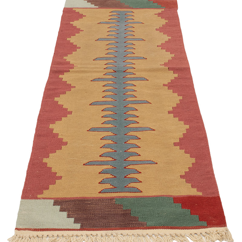 Yeni Kök Boya El Dokuma Yolluk Kilim - 58 cm x 178 cm - K0089219
