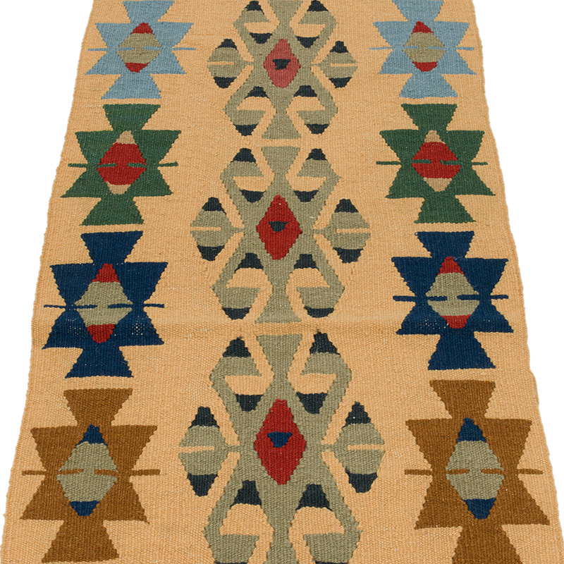 Yeni Kök Boya El Dokuma Yolluk Kilim - 58 cm x 166 cm - K0089228
