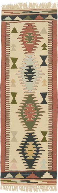 New Handwoven Turkish Kilim Runner - 1' 11" x 5' 10" (23" x 70")