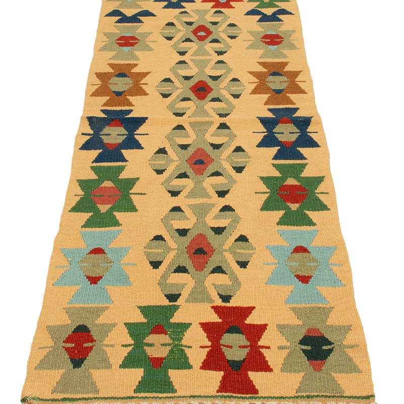 Yeni Kök Boya El Dokuma Yolluk Kilim - 56 cm x 164 cm - K0089231