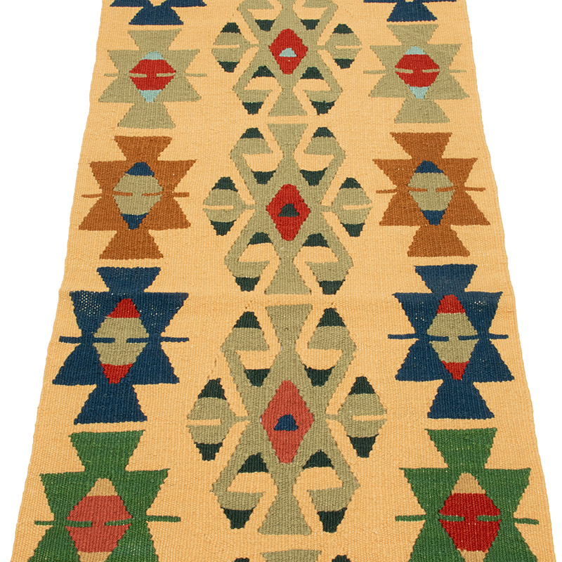 Yeni Kök Boya El Dokuma Yolluk Kilim - 56 cm x 164 cm - K0089231