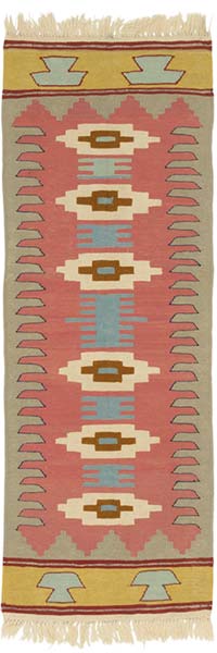 New Handwoven Turkish Kilim Runner - 2'  x 5' 7" (24" x 67")