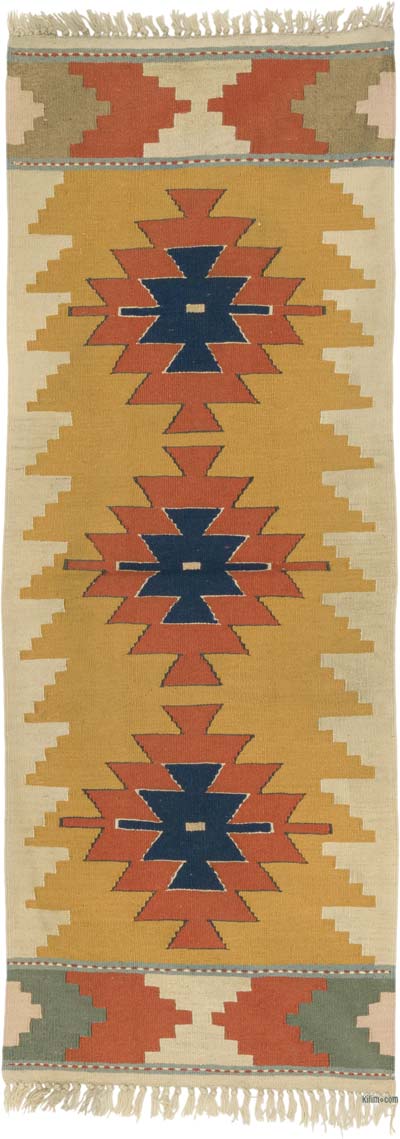 Yeni Kök Boya El Dokuma Yolluk Kilim - 63 cm x 170 cm