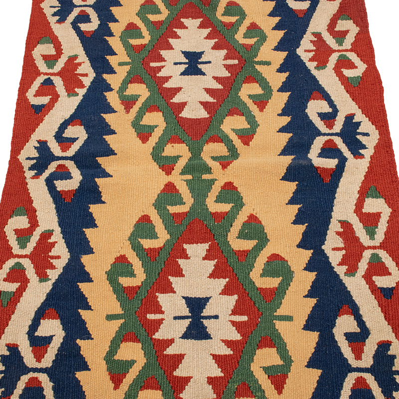 Yeni Kök Boya El Dokuma Yolluk Kilim - 66 cm x 145 cm - K0089237