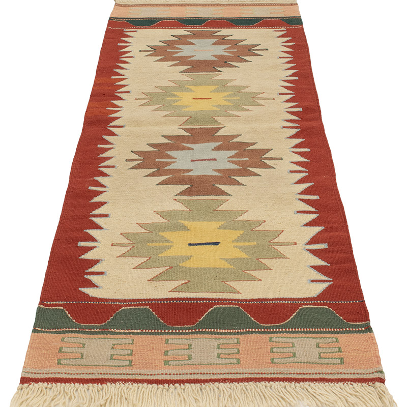 Yeni Kök Boya El Dokuma Yolluk Kilim - 64 cm x 177 cm - K0089239