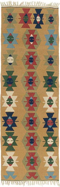 Yeni Kök Boya El Dokuma Yolluk Kilim - 59 cm x 175 cm