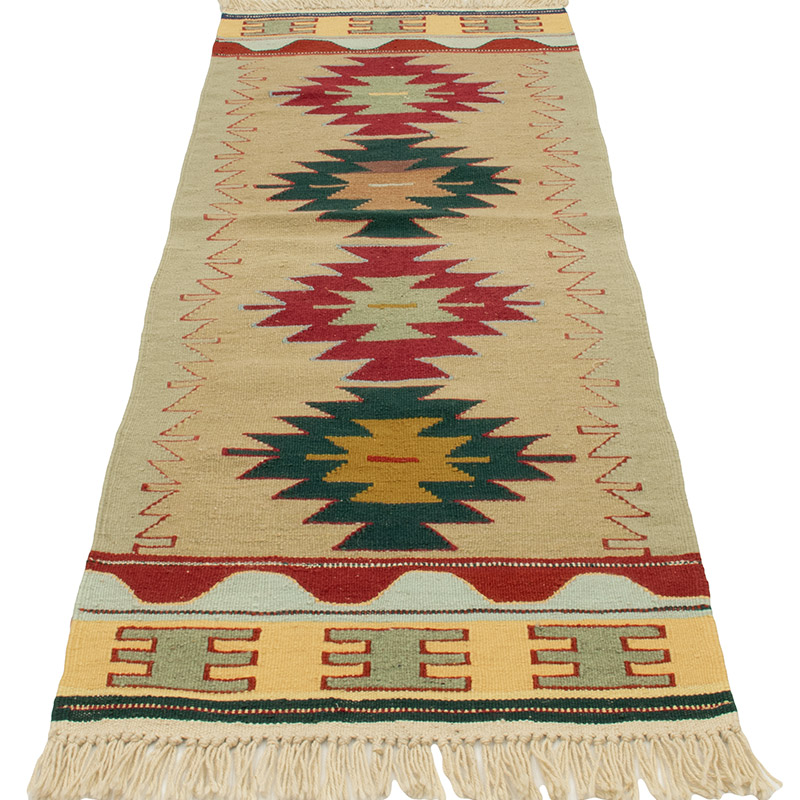 Yeni Kök Boya El Dokuma Yolluk Kilim - 64 cm x 181 cm - K0089244