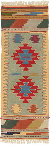 New Handwoven Turkish Kilim Runner - 2'  x 5' 9" (24" x 69")