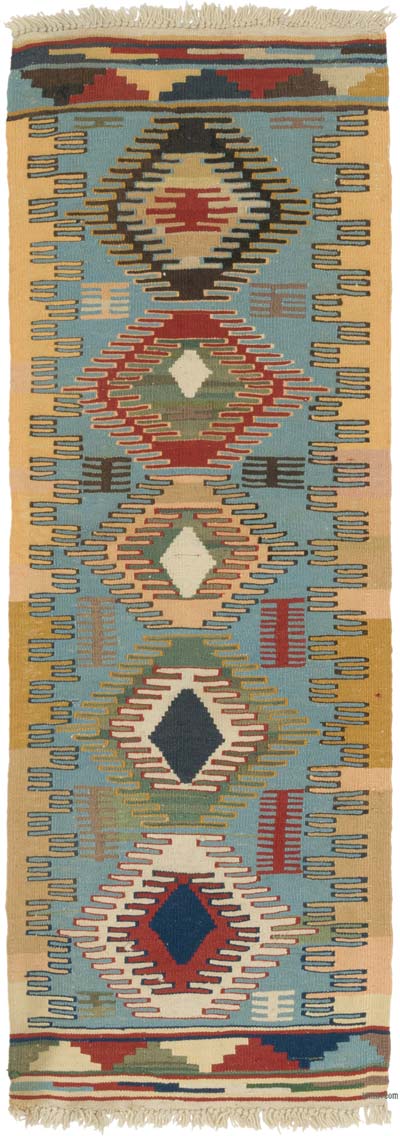 Yeni Kök Boya El Dokuma Yolluk Kilim - 64 cm x 181 cm