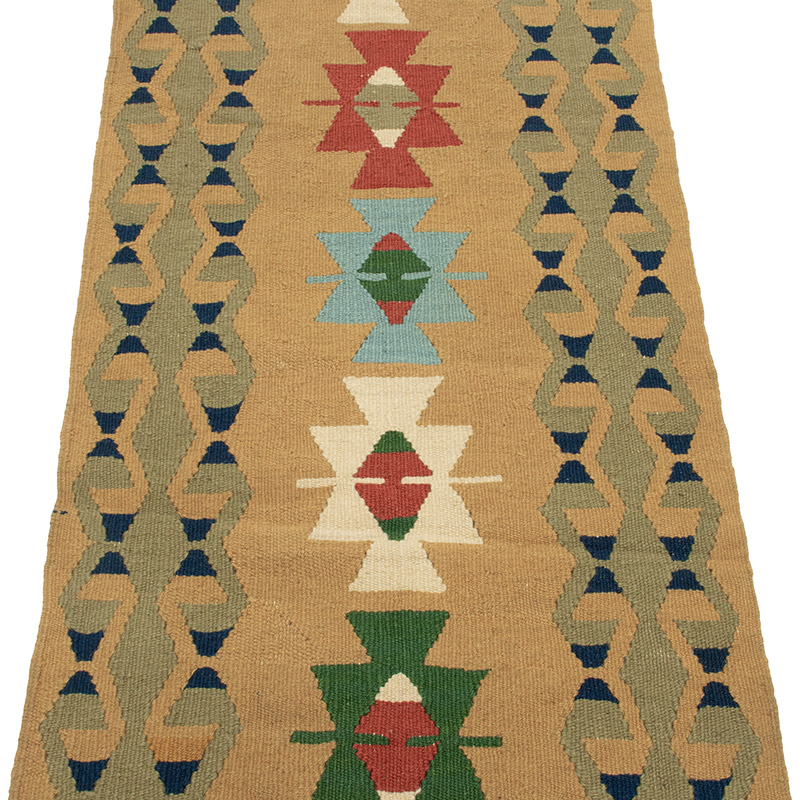 Yeni Kök Boya El Dokuma Yolluk Kilim - 58 cm x 175 cm - K0089248