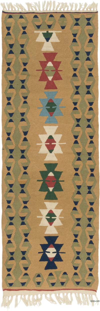 Yeni Kök Boya El Dokuma Yolluk Kilim - 58 cm x 175 cm