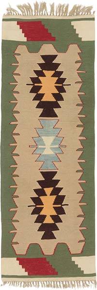 New Handwoven Turkish Kilim Runner - 2'  x 5' 8" (24" x 68")