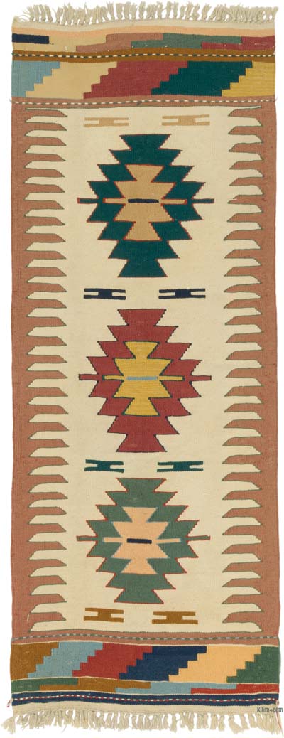 New Handwoven Turkish Kilim Runner - 2' 2" x 5' 9" (26" x 69")