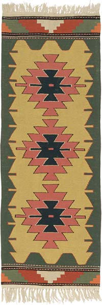 New Handwoven Turkish Kilim Runner - 2'  x 5' 8" (24" x 68")