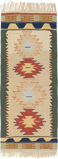 New Handwoven Turkish Kilim Runner - 2' 5" x 5' 9" (29" x 69")