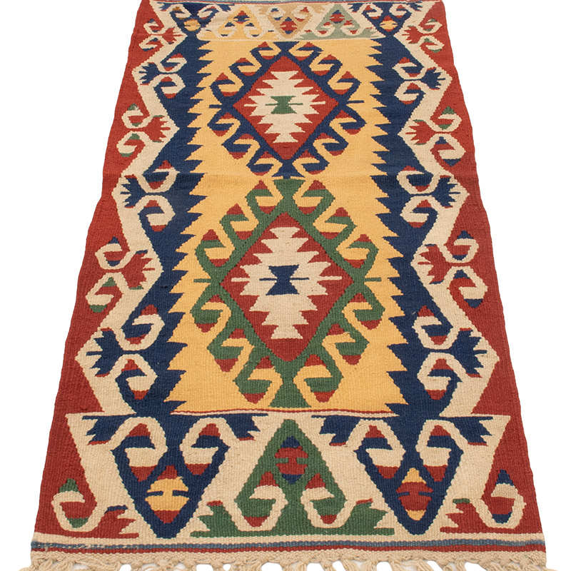 Yeni Kök Boya El Dokuma Yolluk Kilim - 62 cm x 141 cm - K0089258