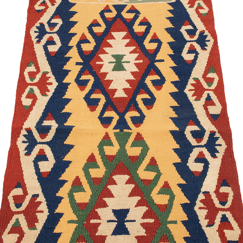 Yeni Kök Boya El Dokuma Yolluk Kilim - 62 cm x 141 cm - K0089258