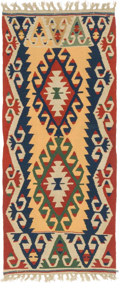 Yeni Kök Boya El Dokuma Yolluk Kilim - 62 cm x 141 cm