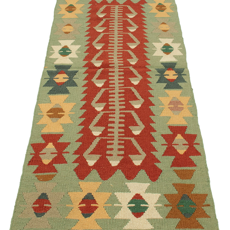 New Handwoven Turkish Kilim Runner - 1' 10" x 5' 6" (22" x 66") - K0089260