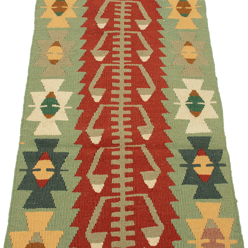 New Handwoven Turkish Kilim Runner - 1' 10" x 5' 6" (22" x 66") - K0089260