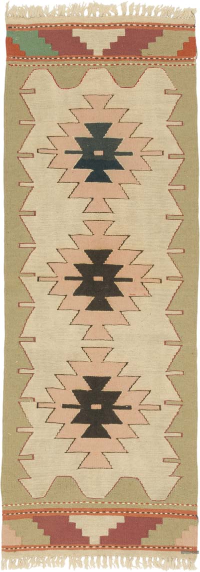 New Handwoven Turkish Kilim Runner - 2'  x 5' 7" (24" x 67")
