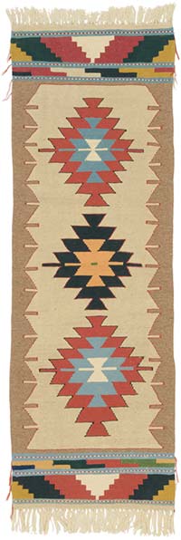 New Handwoven Turkish Kilim Runner - 2'  x 5' 9" (24" x 69")